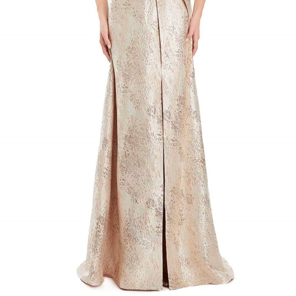 NWT Alexander by Daymor 3067S25 Draped One Shoulder A-line Dress Blush Size 8 - Picture 3 of 8